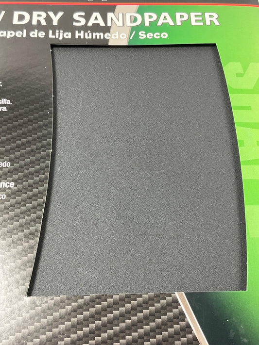 (2) Pack Of 4 Color Extra WET/DRY Sandpaper Sheets P320 320 Grit Shape 9''X11''