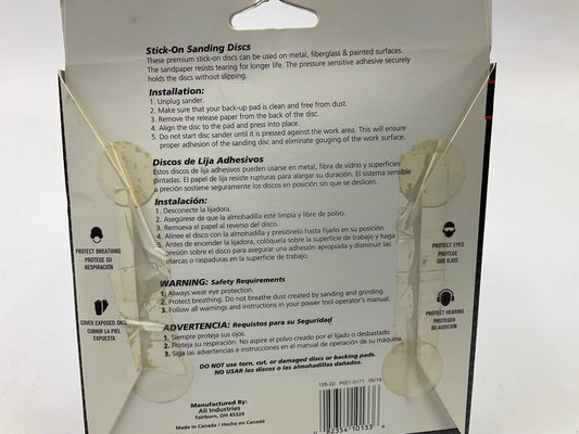 (50) - Color Extra CX8253 6'' Gold Stick On Sanding Discs, 220 Grit