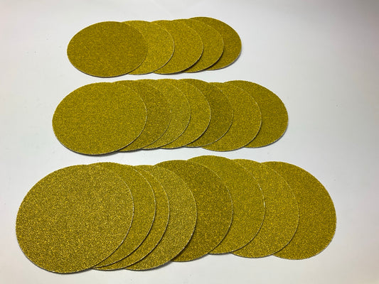 20 Discs - Color Extra CX8255 Gold Stick-On PSA 6'' Sanding Discs, 40 Grit Coarse