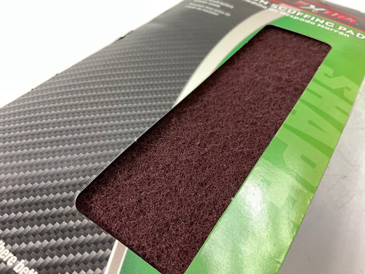 (2) Color Extra CX8273 Maroon Scuffing Pads 3-2/3'' X 9'' P360 360 Grit