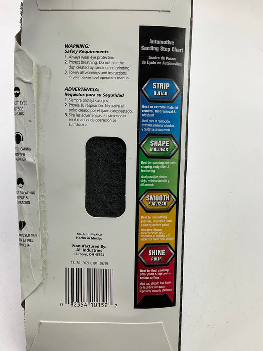 (2) Color Extra CX8274 Gray Scuffing Pads, 3-2/3'' X 9'' P800 800 Grit, SMOOTH