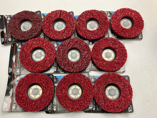 10 PACK 4-1/2'' Strip Clean Disc Rust Paint Welding Spatter Removal Angle Grinder