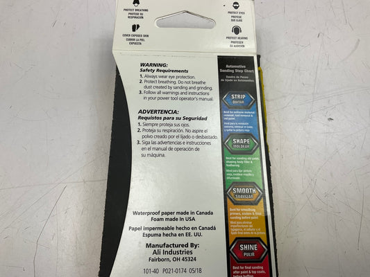 Color Extra CX8335 Waterproof Sanding Sponge P2000 Shine 2000 Grit 3'' X 5'' X 1''