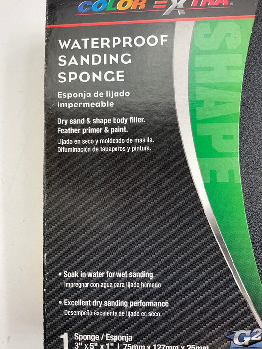 (2) Color Extra CX8337 Waterproof Sanding Sponge P180 180 Grit 3'' X 5'' X 1''