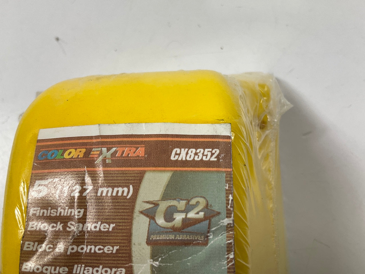Color Extra CX8352 5'' Finish Hand Block Sander W/ 6 Assorted Sheets 80 180 320