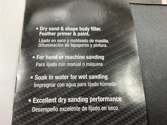 (2) Pack Of 3 Color Extra CX8369 WET/DRY Sandpaper Sheets P180 Grit Shape 9''X11''