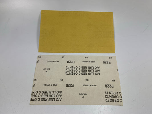 (90) Sheets - Color Extra CX8479 Sandpaper Sheets, 220 Grit, 5-1/2'' X 9''