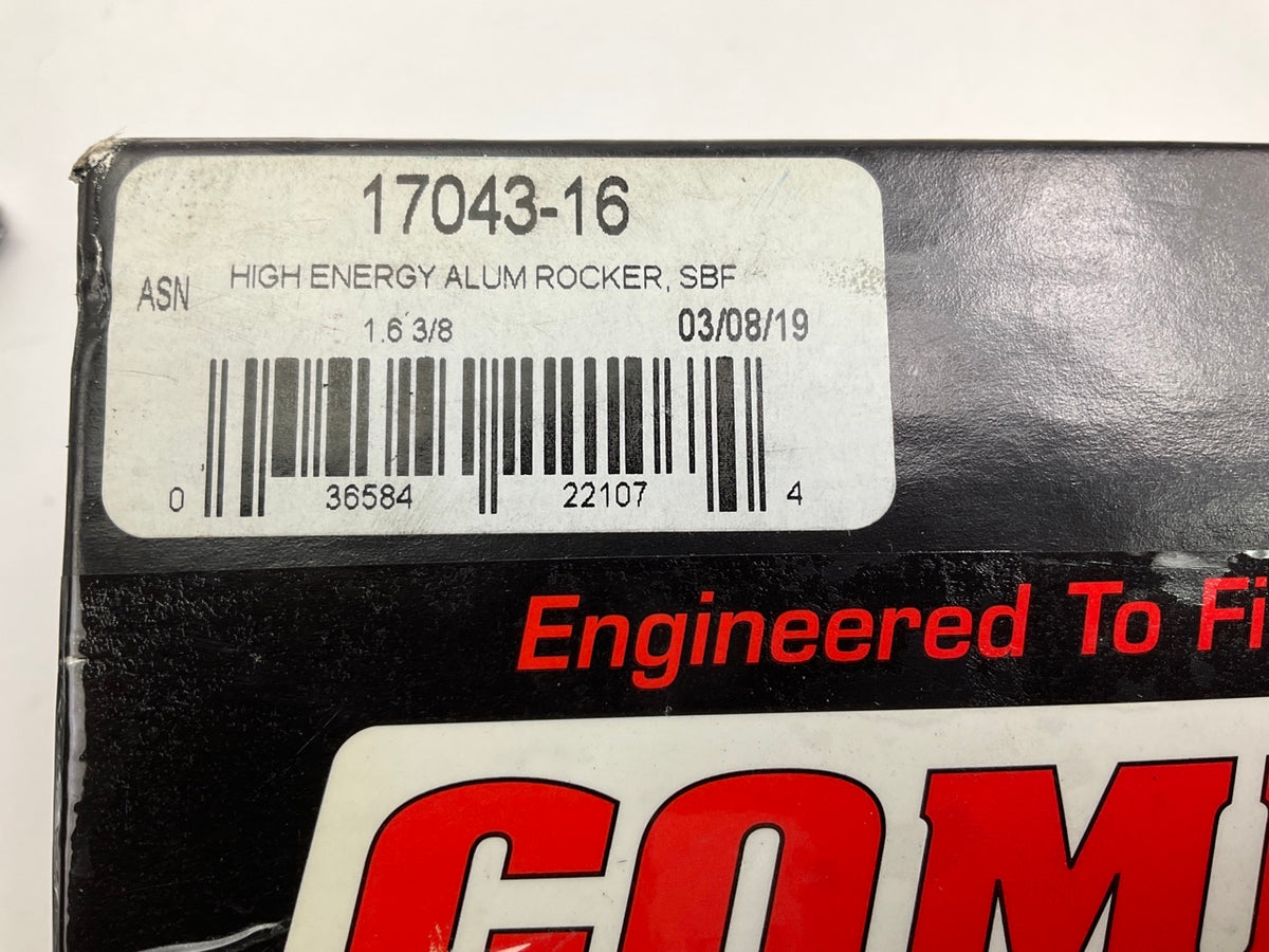 Comp 17043 High Energy 1.6 Ratio 3/8 Stud Roller Rocker Arms Ford 289 302 351W