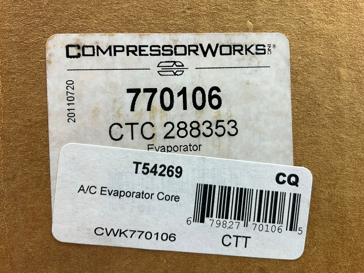 Compressor Works 770106 A/C Evaporator Core For 1995-2005 Cavalier & Sunfire