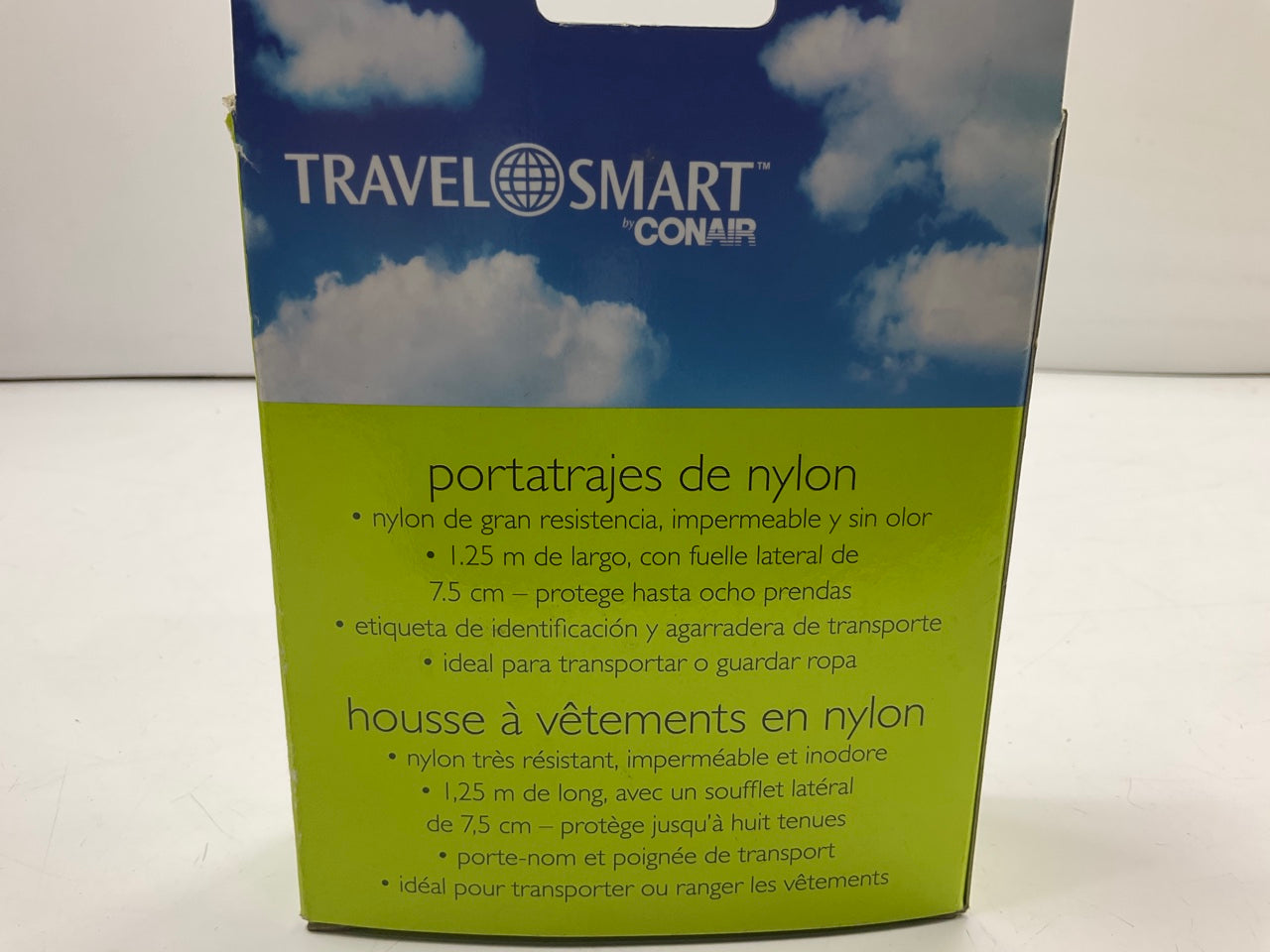 3 PACK CONAIR TS48GB Travel Smart Black Nylon Garment Bag Holds Up To 8 Garments