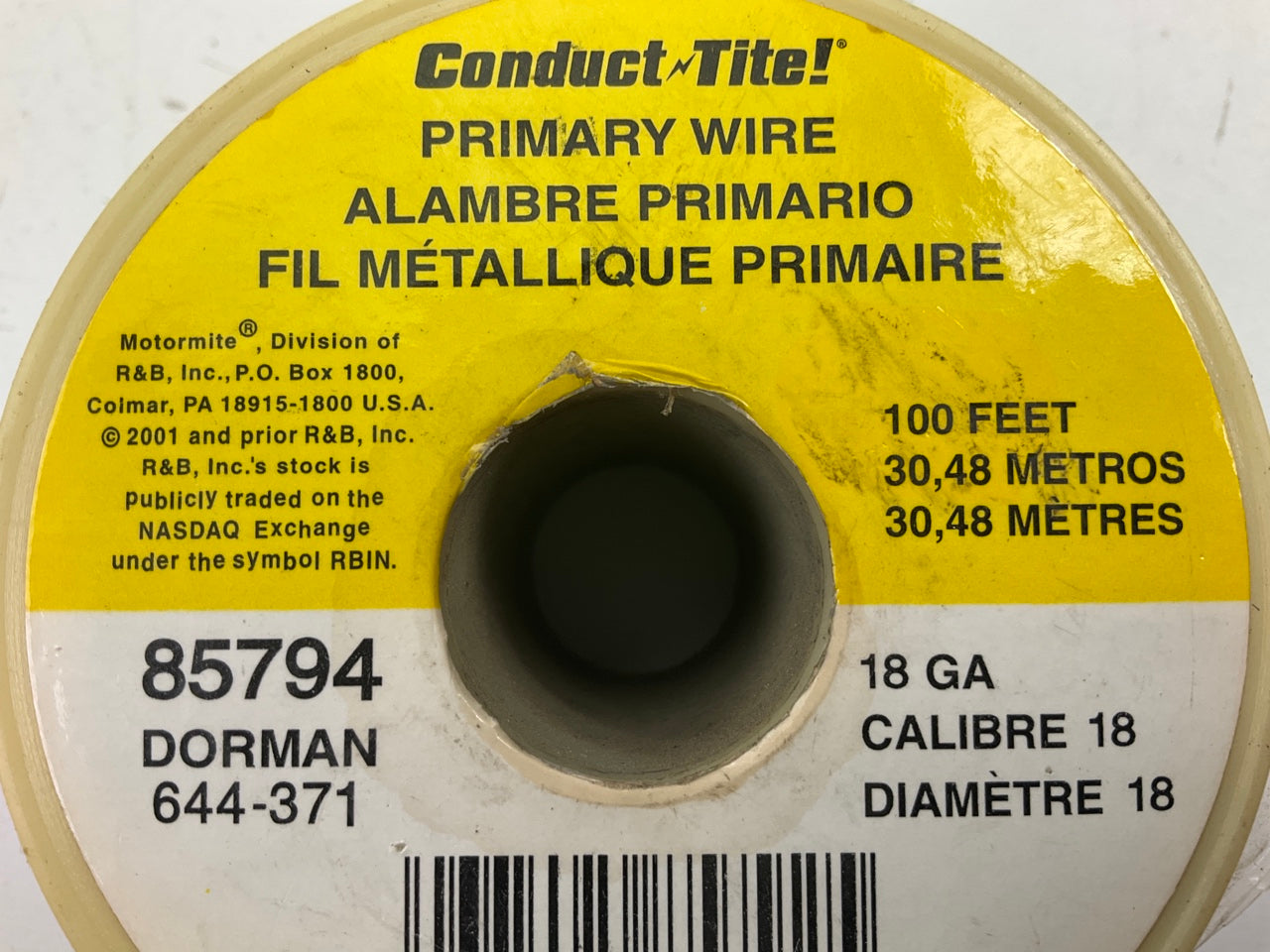Conduct-tite 85794 Black 100 Feet Primary Auto Wire 18 Gauge