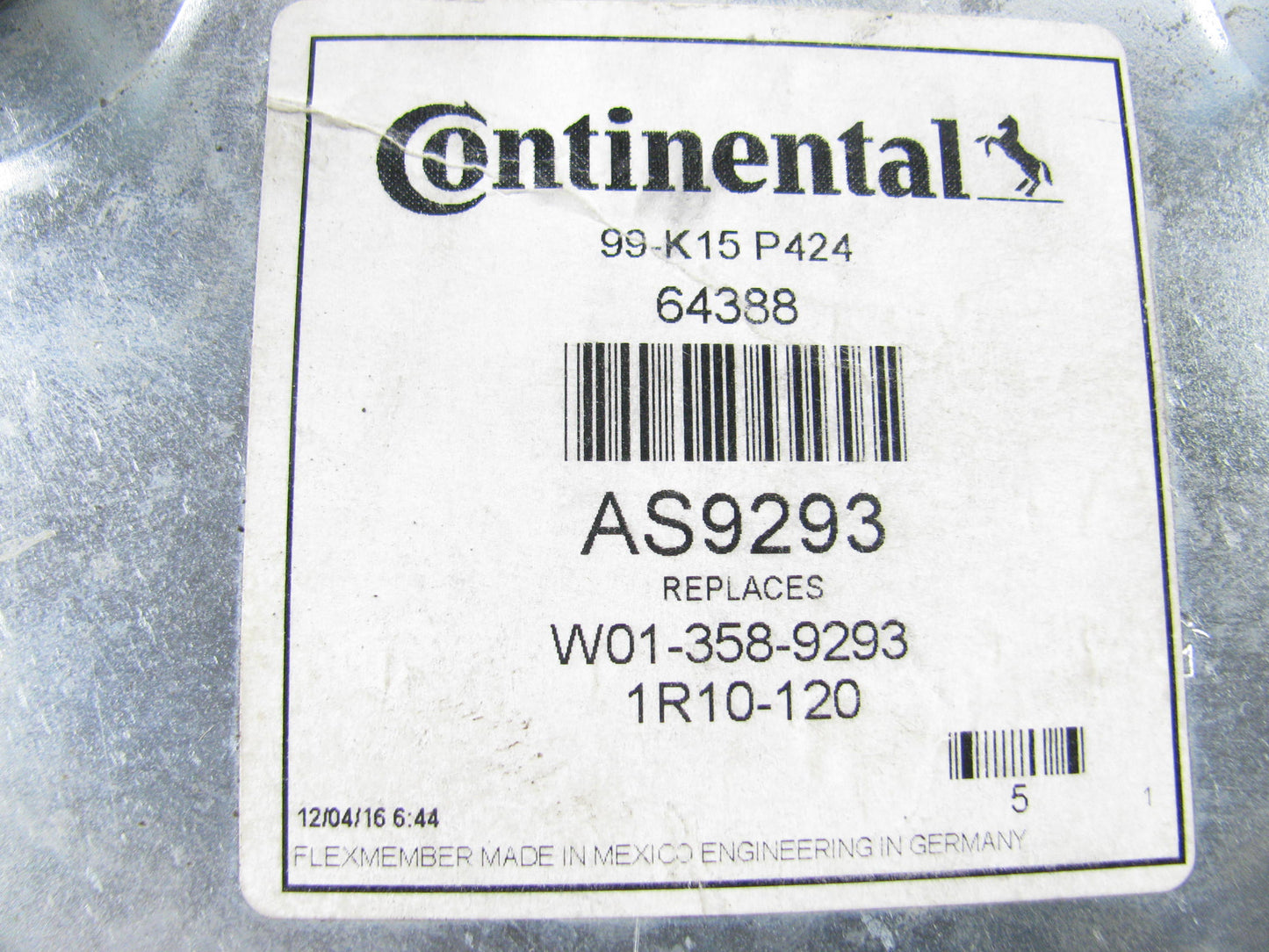 Continental AS9293 ContiTech Air Spring 64388/1R10-120/8424