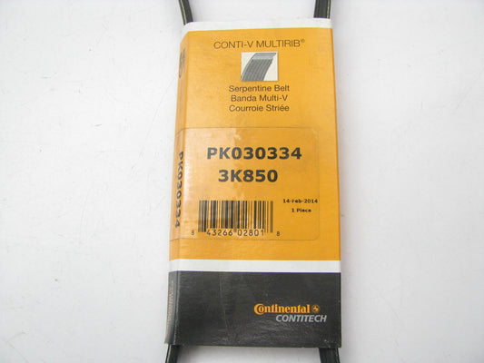 Contitech 3K850 Serpentine Belt - 0.42'' X 33.50'' - 3 Ribs