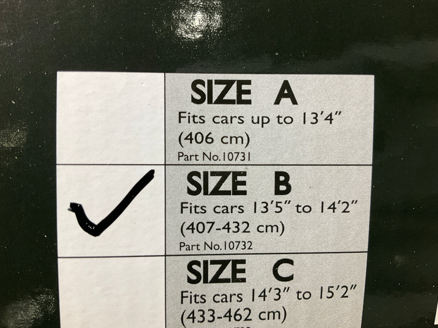 DAMAGED BOX - Coverite 10732 Tybond 3-Layer Waterproof Car Cover 13'5'' To 14'2''