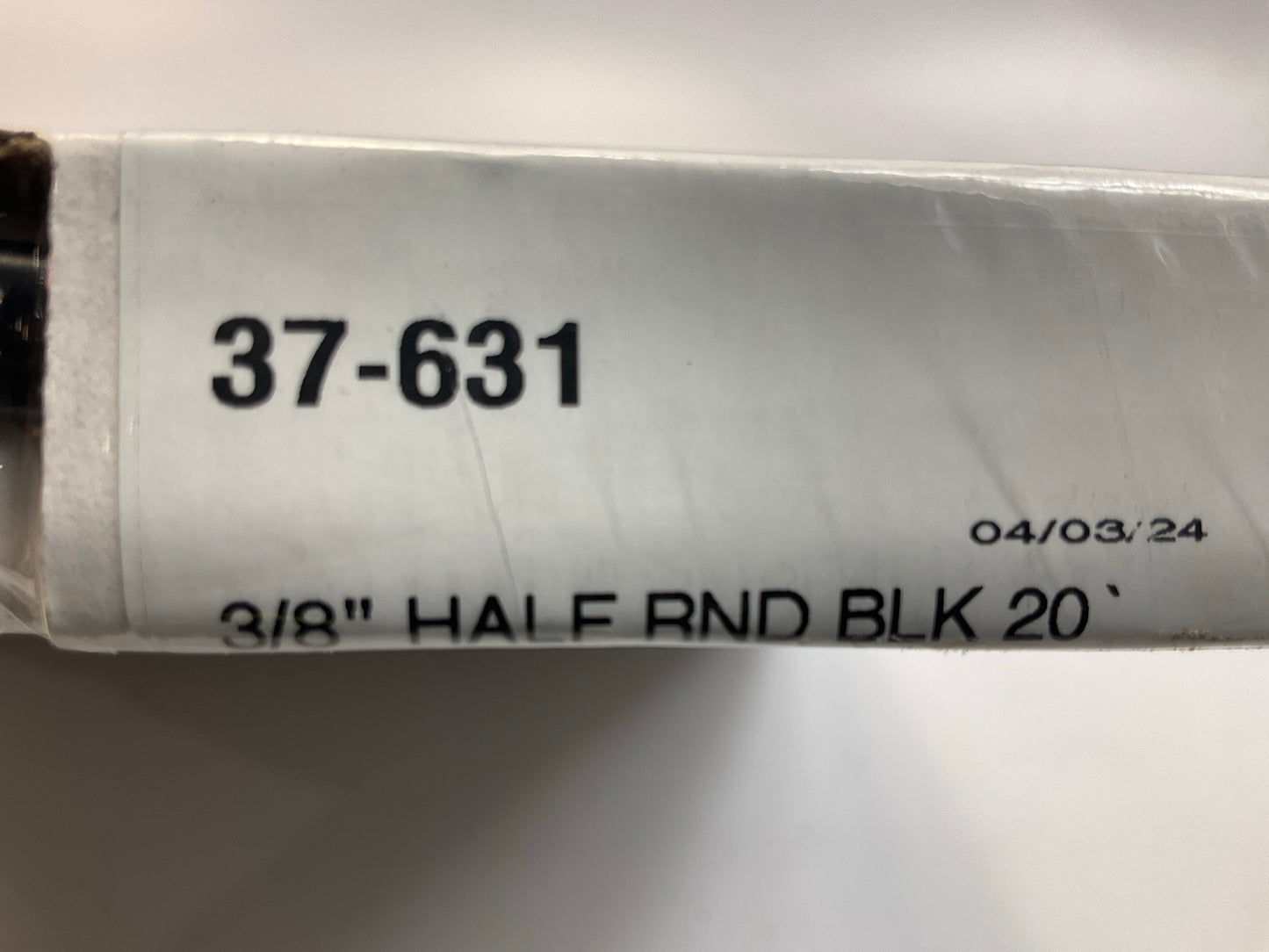 Cowles 37-631 Black Half Round Car Body Side Molding Fender Moulding 3/8'' X 20'