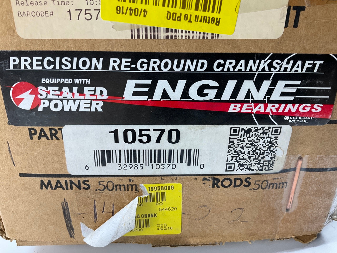 REMAN. 10570-50MM-50MM Crankshaft & Bearings, .50mm / .50mm 1991-2005 GM 3.4L-V6