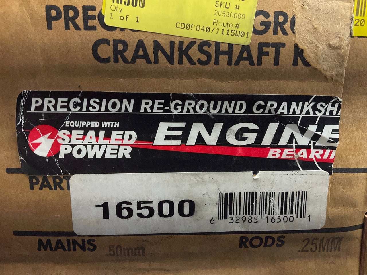 Reground Crankshaft # 16500 0.50mm Main, 0.25mm Rod, With Bearings - Ford 4.6L