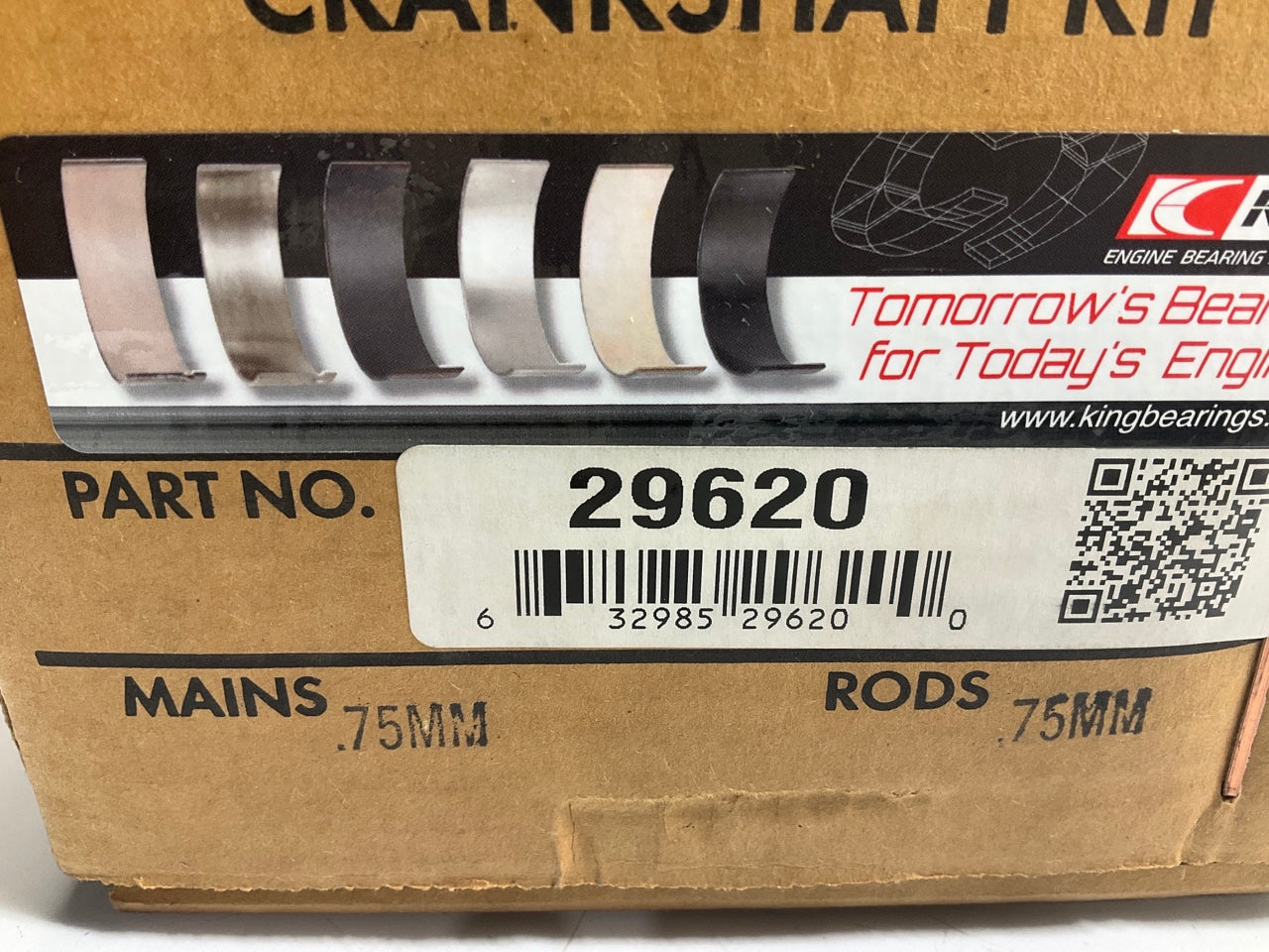 REMAN. 29620-75MM-75MM Crankshaft & Bearings, .75mm / .75mm - Toyota 1ZZFE 1.8L