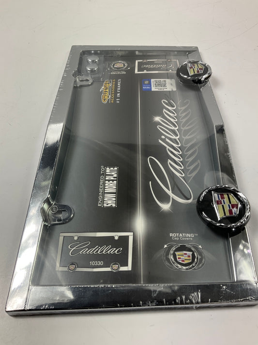 Cruiser 10330 Cadillac Chrome License Plate Frame W/ Fastener Caps