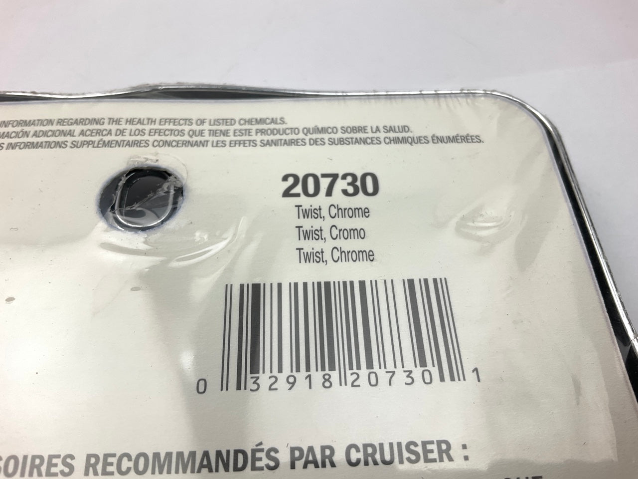 Cruiser 20730 Twist License Plate Frame, Chrome