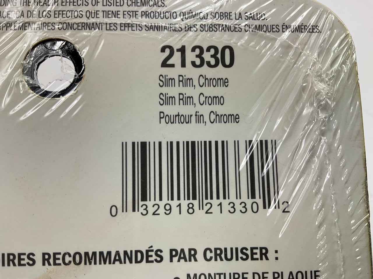 (2) Cruiser 21330 Slim Rim License Plate Frame, Chrome