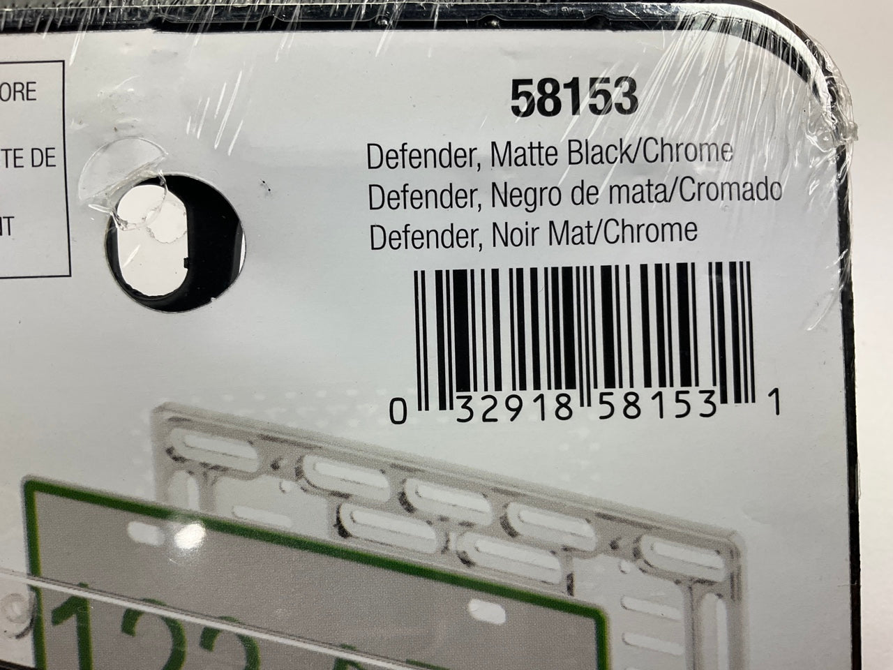 (2) Cruiser 58153 Defender License Plate Frame, Matte Black / Chrome