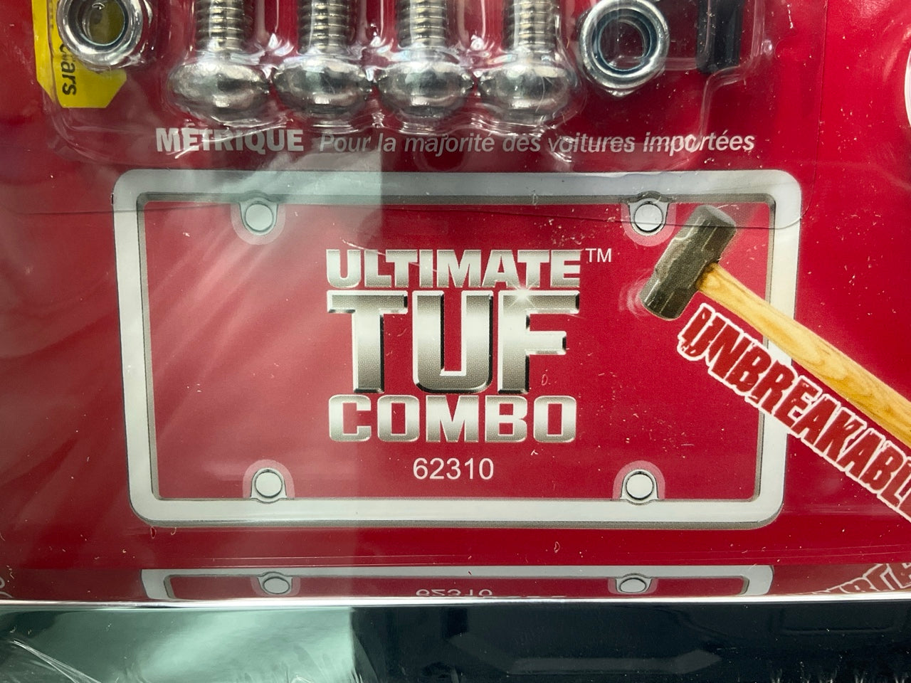 (2) Cruiser 62310 License Plate Frame & Shield Ultimate Tuf Combo Chrome/Clear