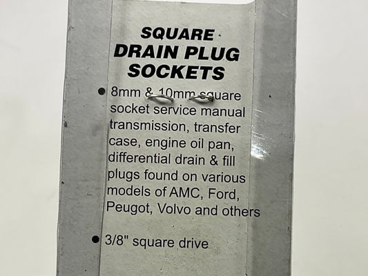 CTA 2049 3/8'' Drive Drain Plug Socket Set - 8mm & 10mm
