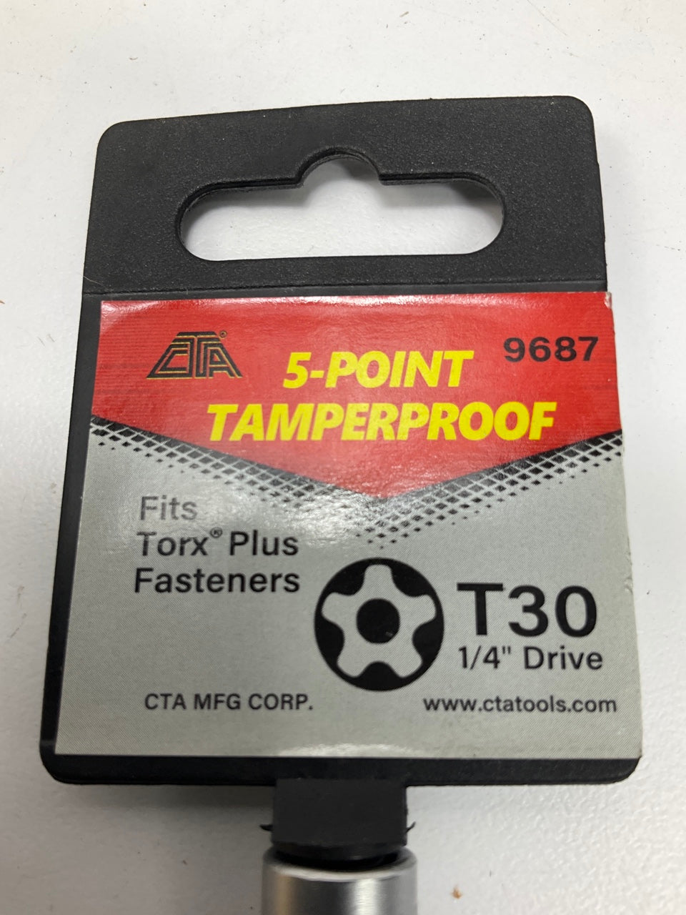 CTA 9687 T30 Tamperproof 5-Point Bit, 1/4'' Drive