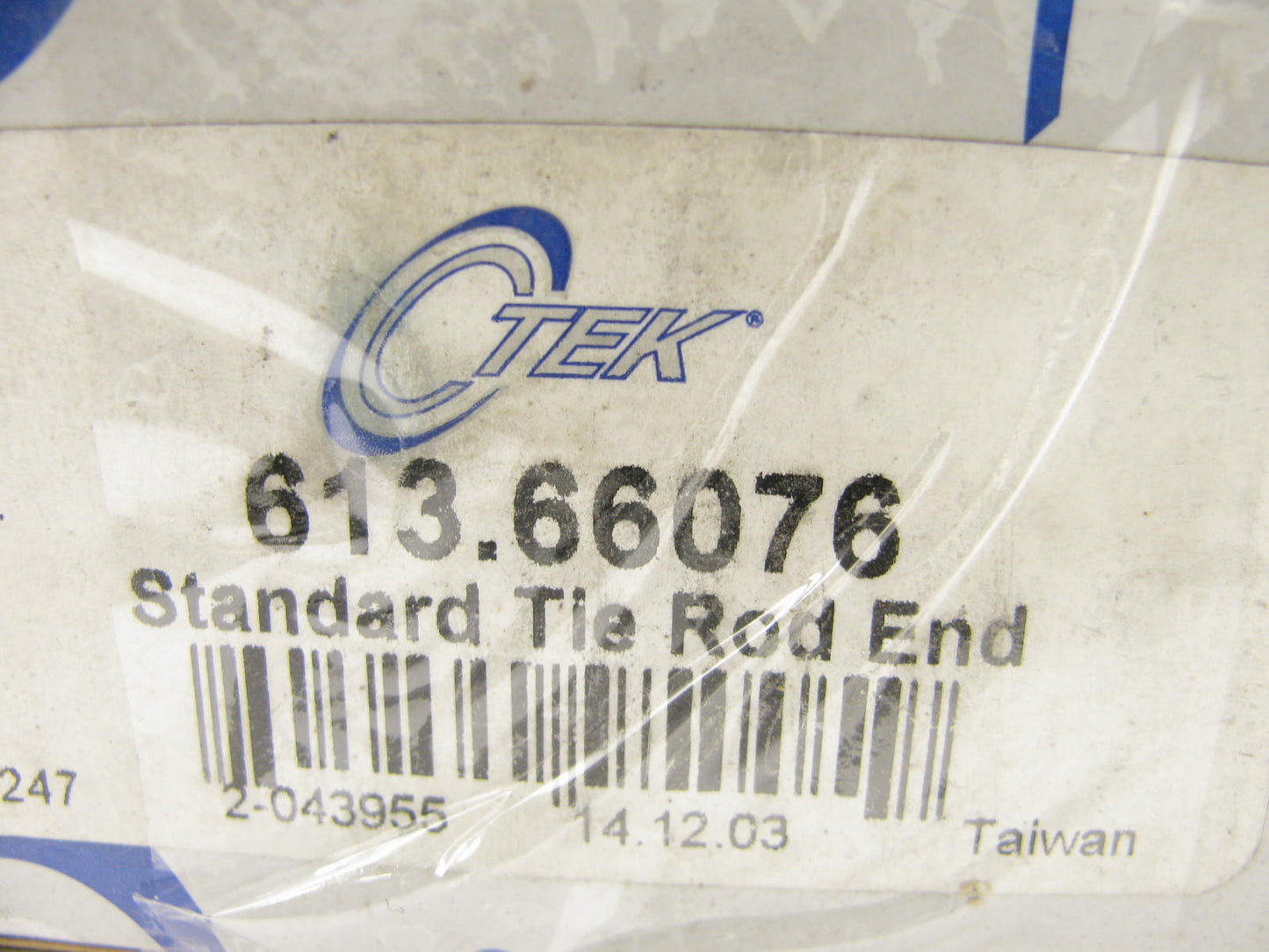 Ctek 613.66076 FRONT LEFT OUTER Steering Tie Rod End