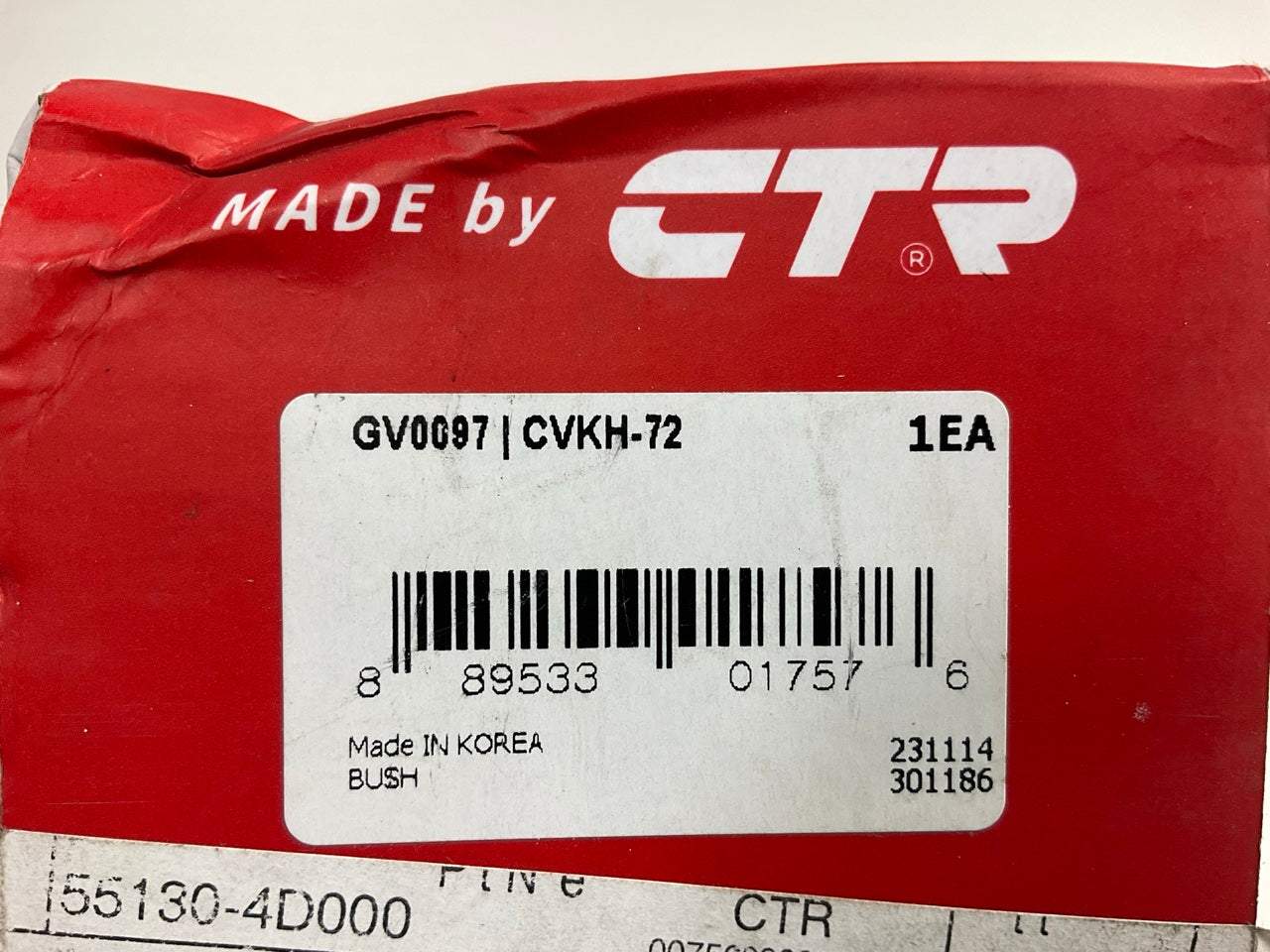 CTR GV0097 Rear Lower Suspension Control Arm Bushing