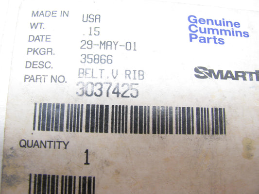 NEW - OEM Cummins 3037425 Serpentine Belt