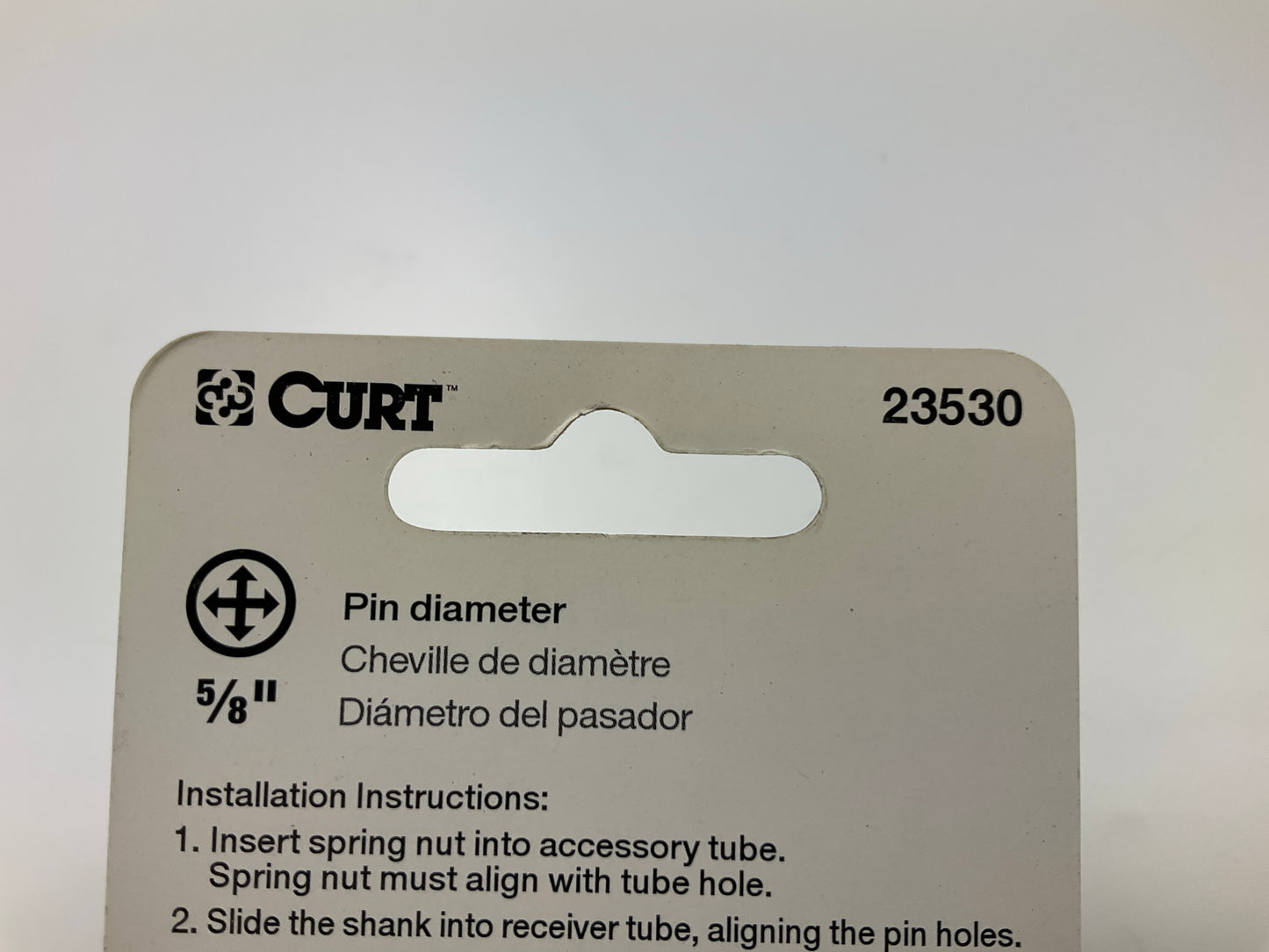 CURT 23530 Anti-Rattle Hitch Lock Pin For 2'' Receiver Hitches, 5/8'' Locking Pin