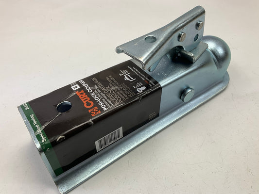 CURT 25153 2'' Straight-Tongue Coupler With Posi-Lock (2'' Channel, 3.5K, Zinc)