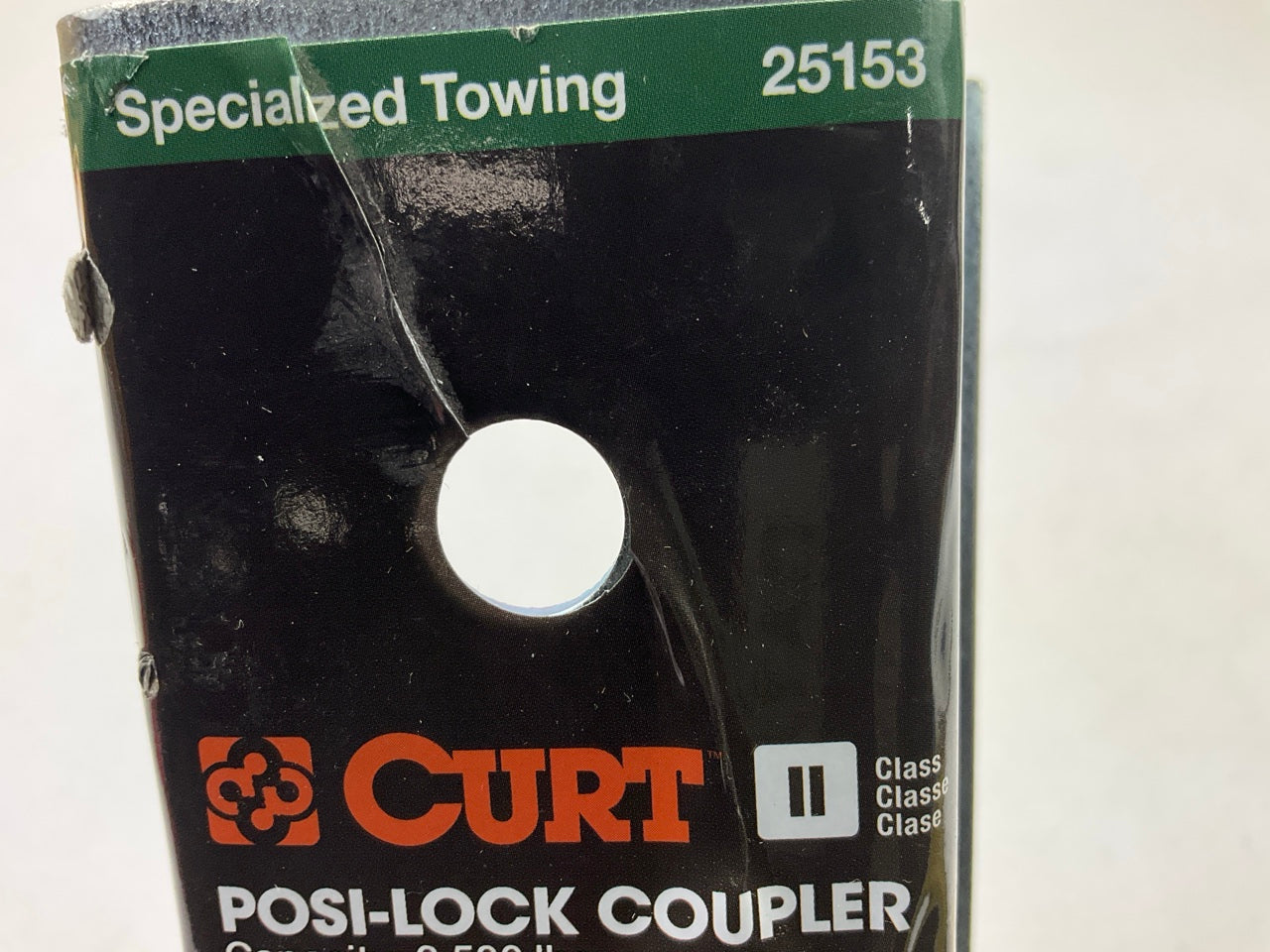 CURT 25153 2'' Straight-Tongue Coupler With Posi-Lock (2'' Channel, 3.5K, Zinc)