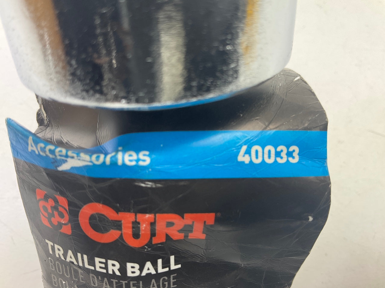 CURT 40033 2'' Trailer Ball (1'' X 2-1/8'' Shank, 1'' Rise, 6,000 Lbs., Chrome)