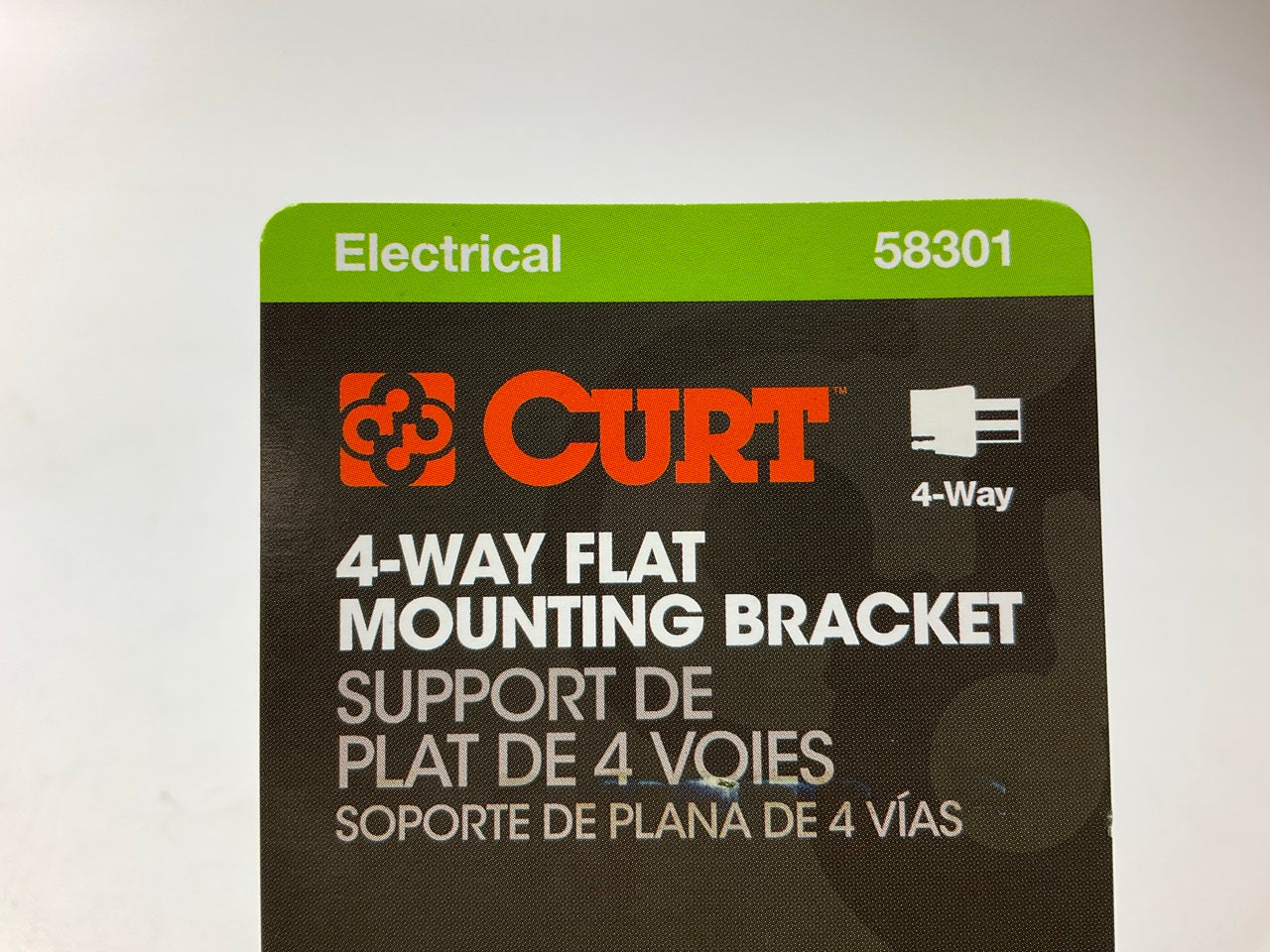 Curt 58301 4-Way Flat Mounting Bracket