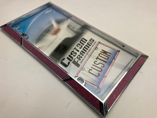 Custom Accessories 92283 ABS Plastic License Plate Frame With Pink Glitter