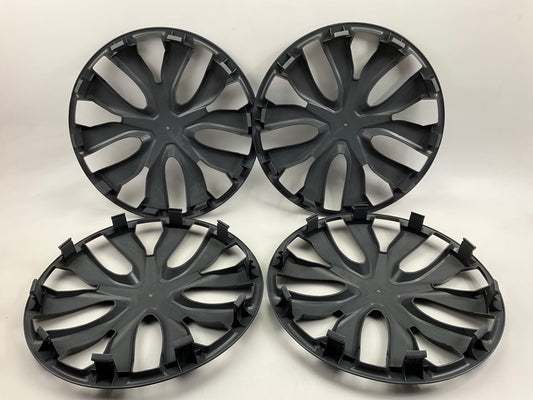 Custom Accessories 96908 16'' Wheel Cover Set Wheel Hub Caps, Gloss Black 16''