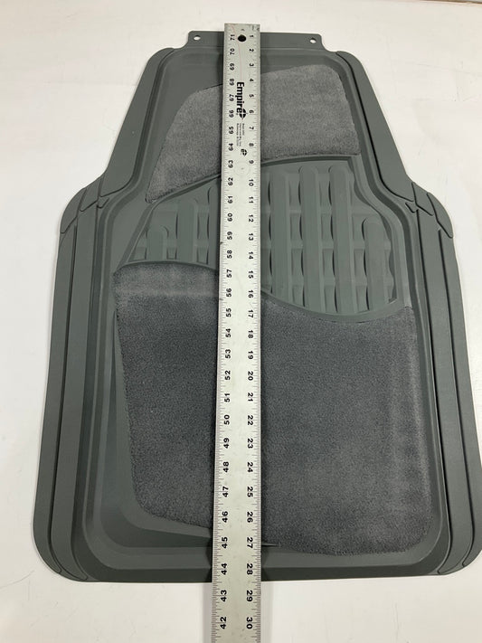 CA R8304A Gray Premium All Season (4 Piece) Rubber & Carpet Floor Mat 28''x19''