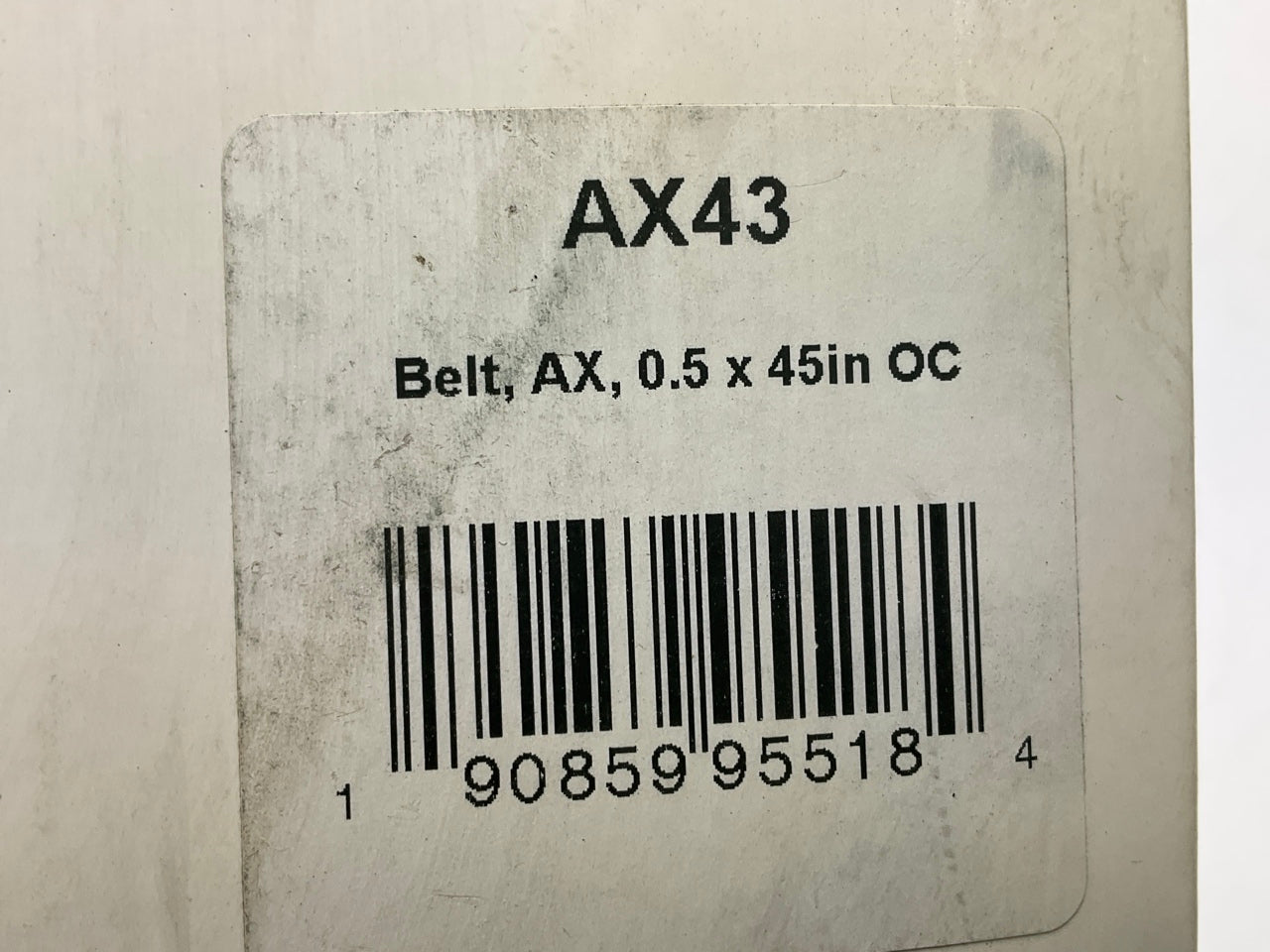D&D AX43 Cogged Industrial Accessory Drive V - Belt - 1/2'' X 45''