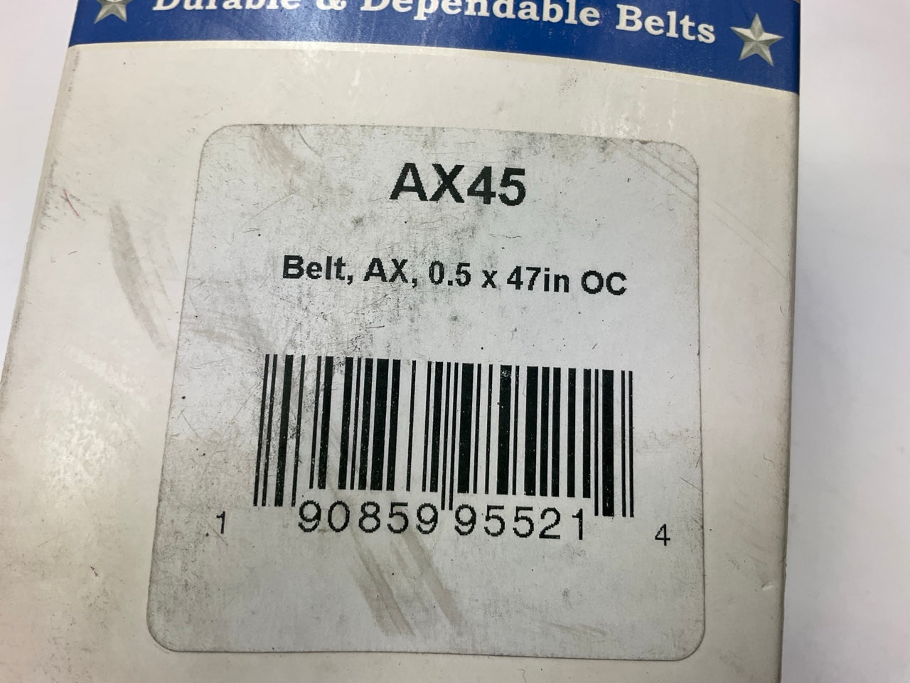 D&D AX45 Cogged Industrial Accessory Drive Belt - 1/2'' X 47''