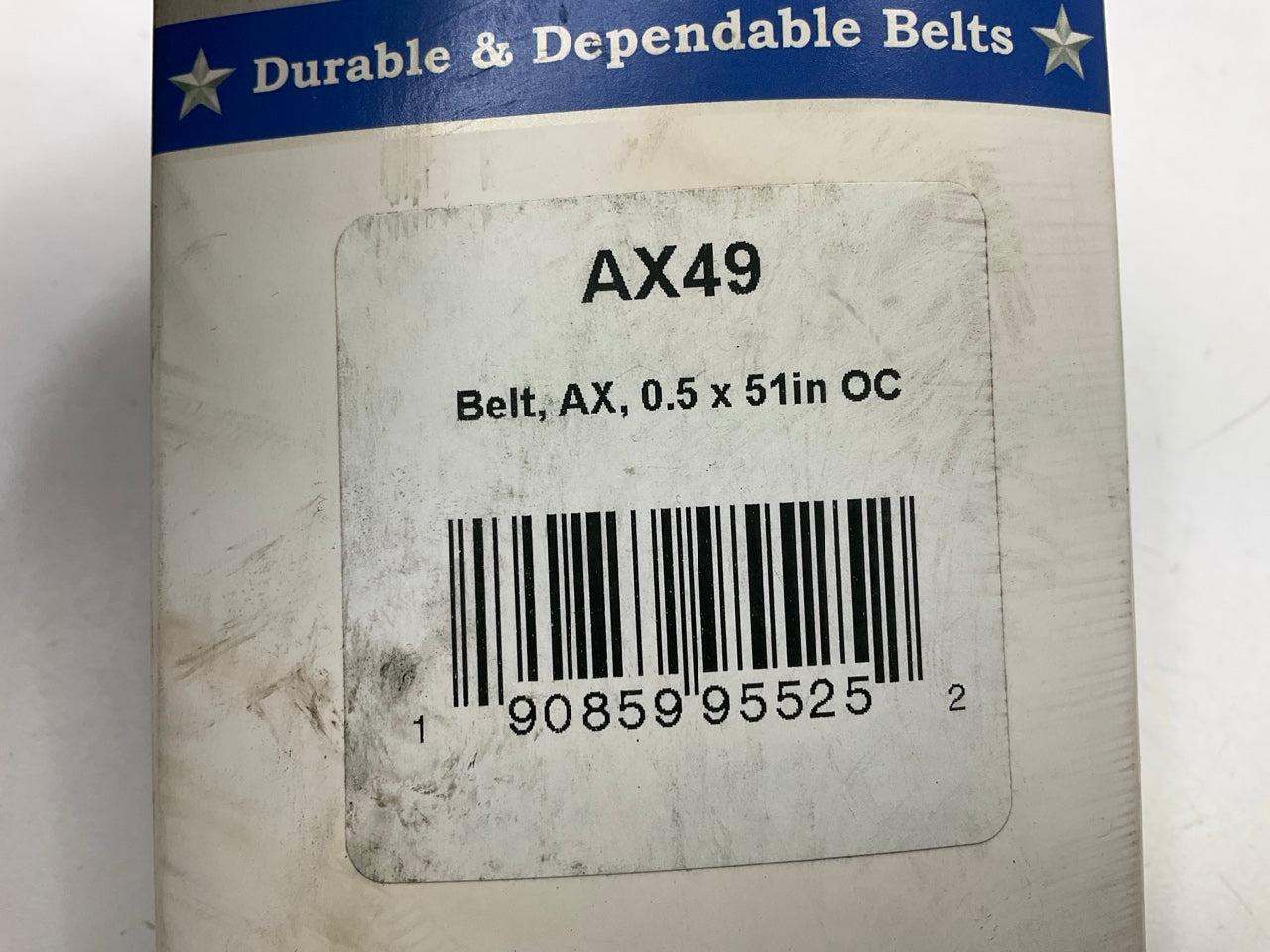 D&D AX49 Cogged Industrial Accessory Drive Belt - 1/2'' X 51''