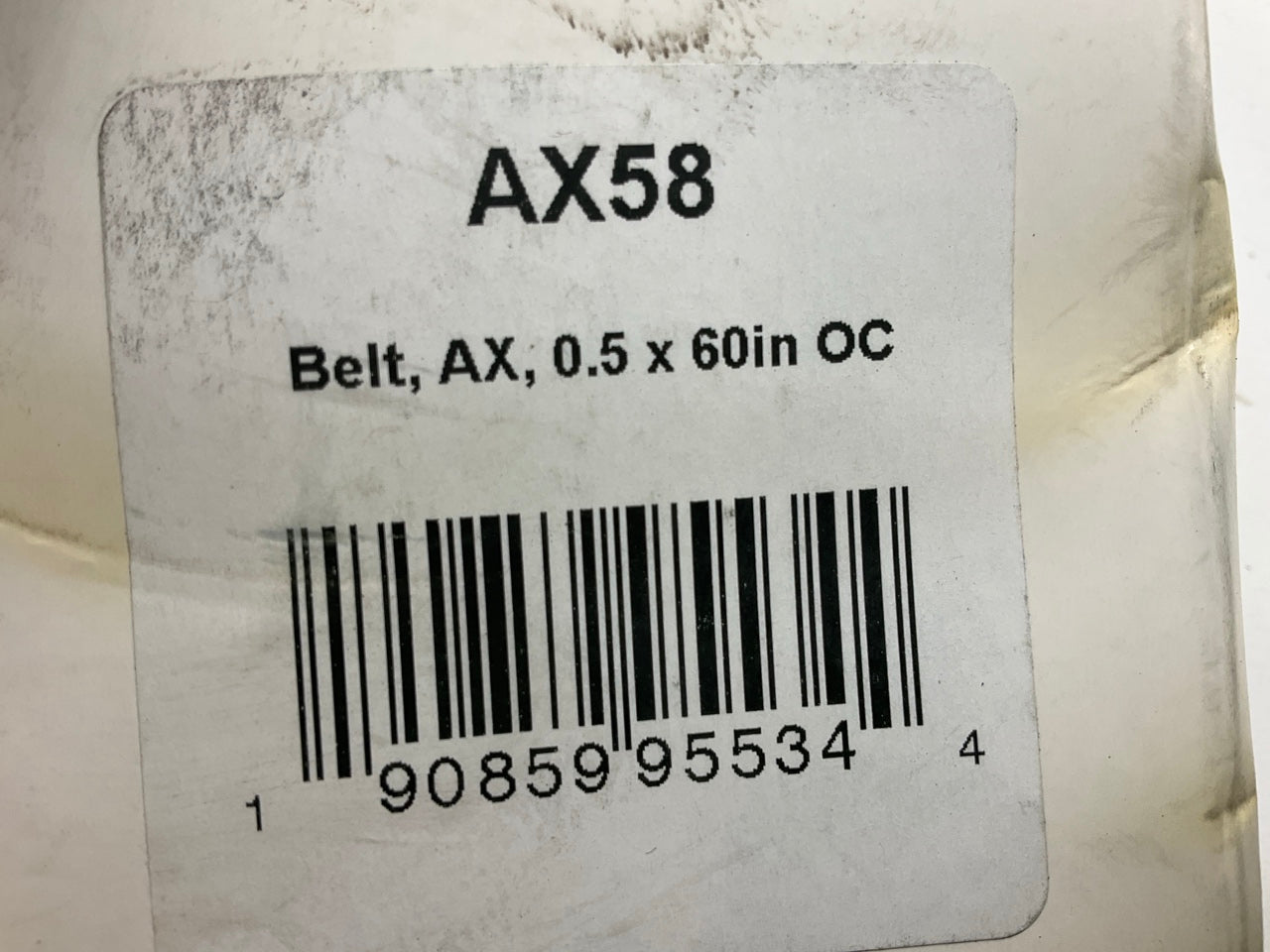D&D AX58 Cogged Industrial Accessory Drive Belt - 1/2'' X 60''
