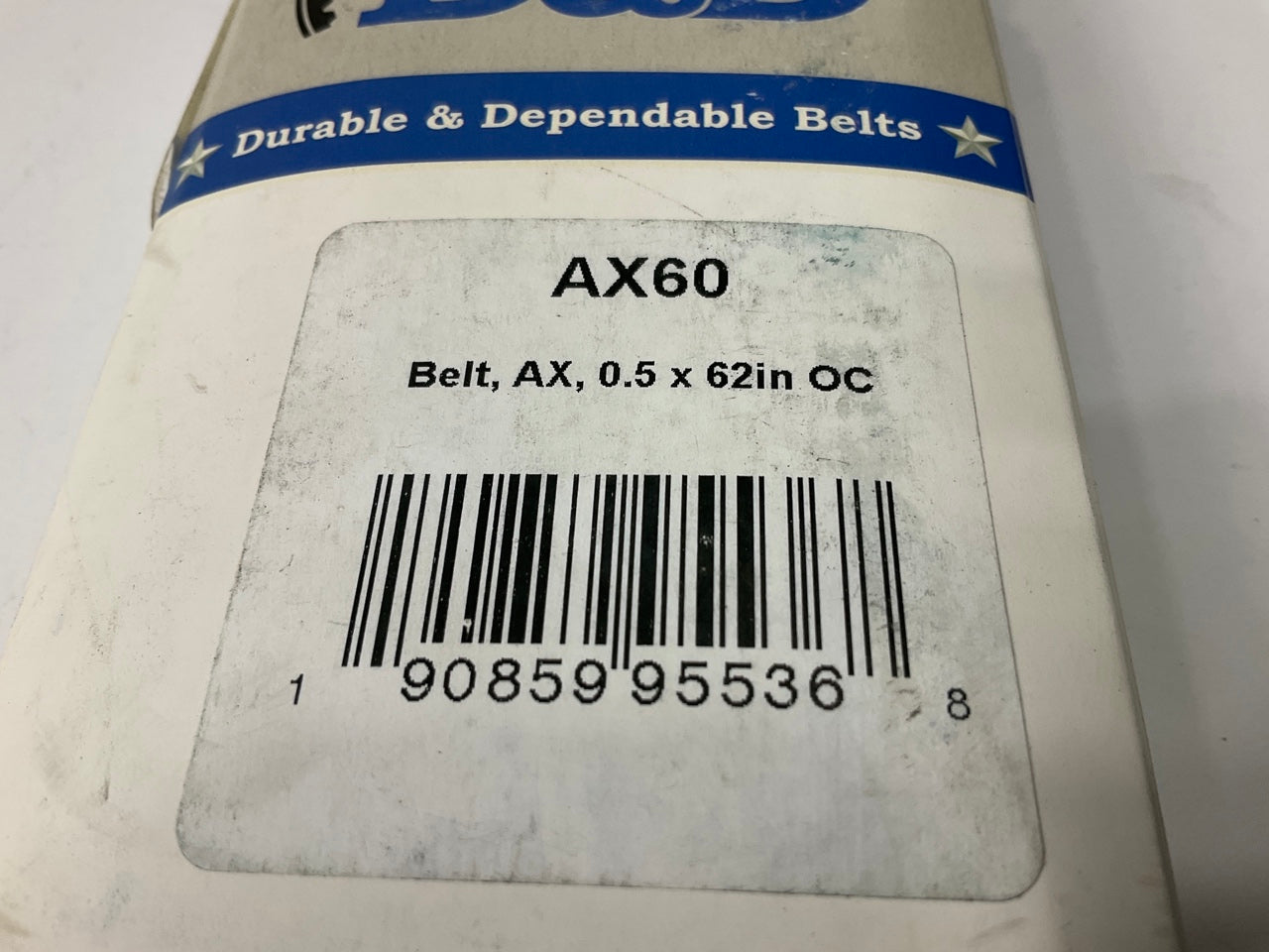 D&D AX60 Industrial Cogged Accessory Drive Belt - 1/2'' X 62''