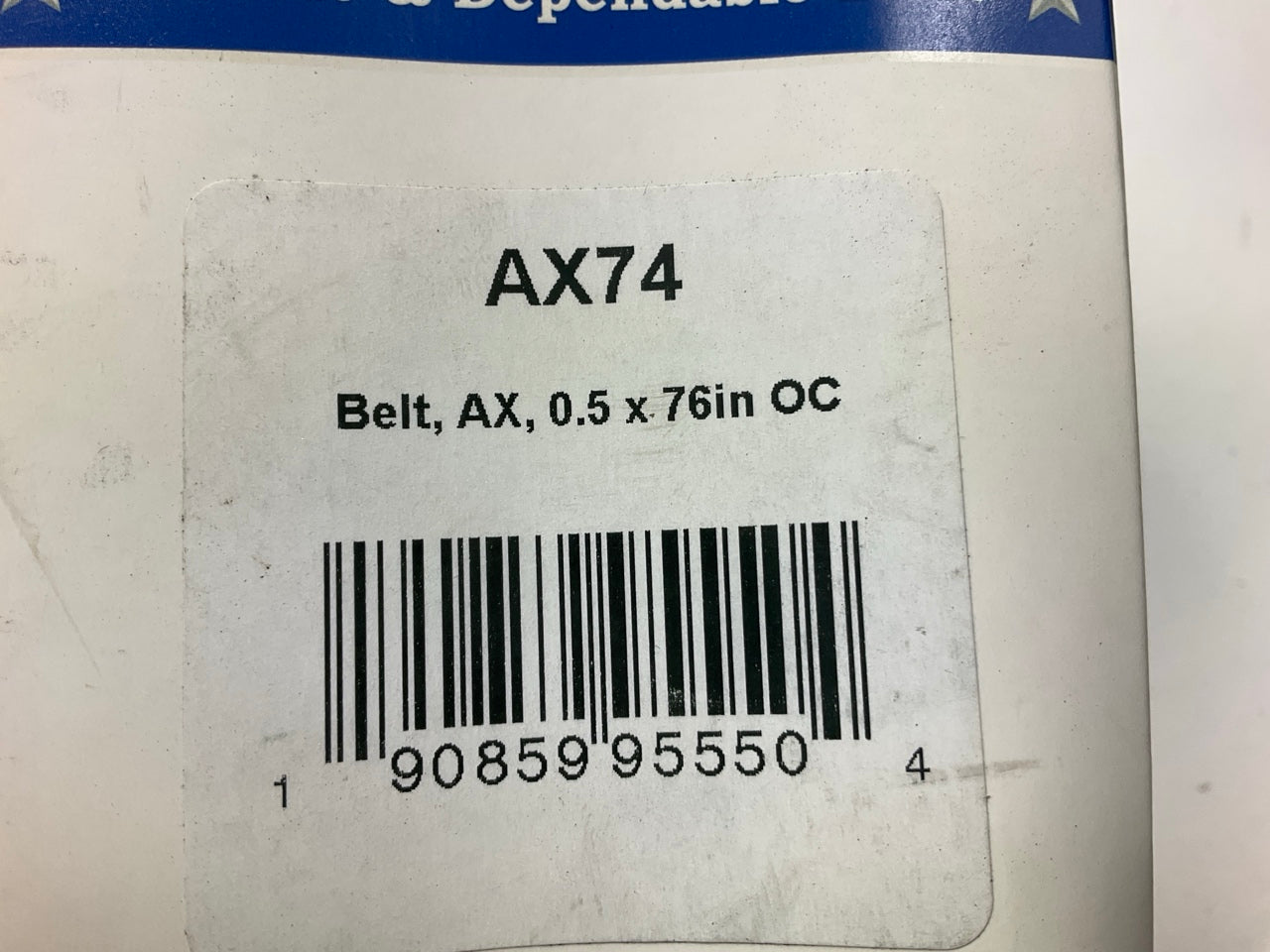 D&D AX74 Cogged Industrial Accessory Drive Belt - 5/8'' X 77''