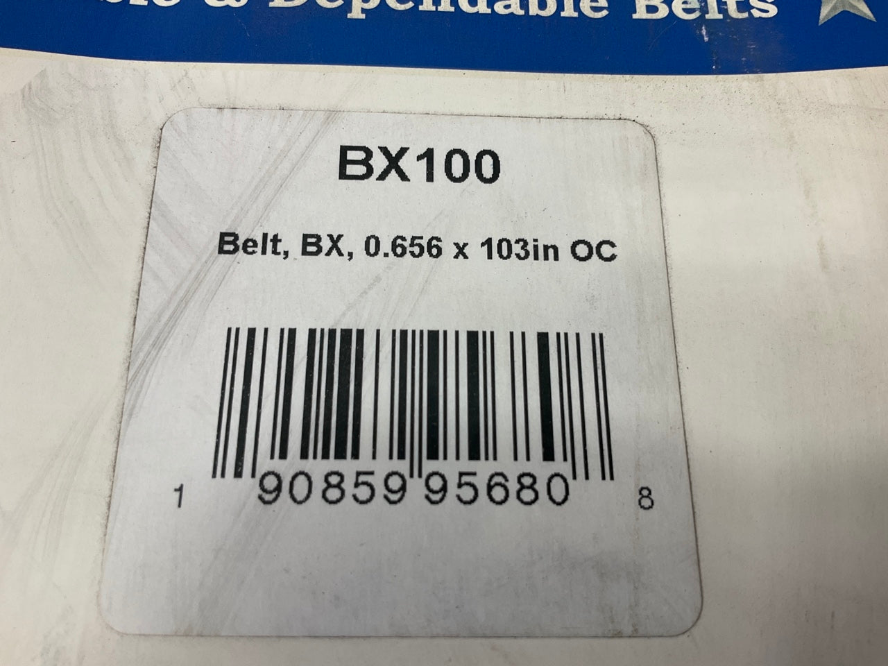 D&D BX100 Cogged Industrial Accessory Drive Belt - 5/8'' X 103''