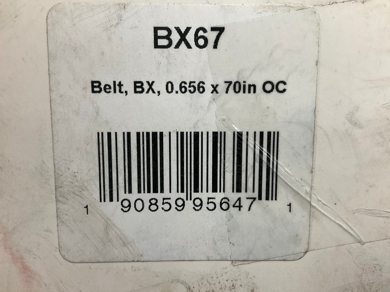D&D BX67 Cogged Industrial Accessory Drive Belt - 5/8'' X 70''
