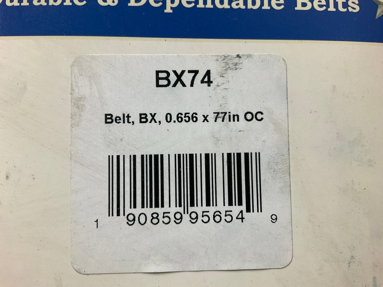D&D BX74 Cogged Industrial Accessory Drive Belt - 5/8'' X 77''