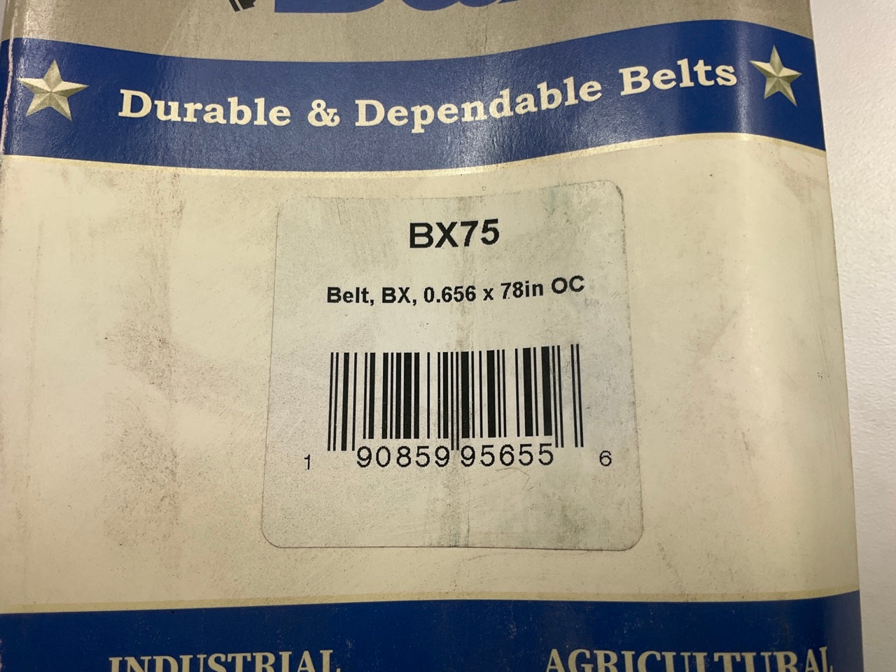 D&D BX75 Cogged Industrial Accessory Drive Belt - 5/8'' X 78''